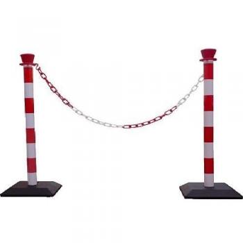 Colonnina segnaletica ABS VISO 950x50 mm bianco/rosso