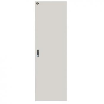 Porta Grigia in Metallo Pieno per Armadi Link 32U 600mm con Serratura