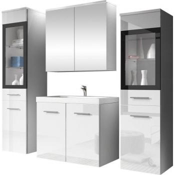 Bianco Lucido + Bianco: Set Bagno Sarasota 140