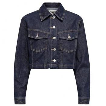 Only Heather Western Veste Blue Denim Femme