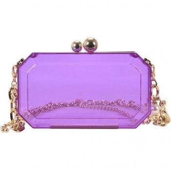 Women’s Acrylic Chain Crossbody Clutch