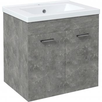Mueble de Baño con Lavabo Cerámico y Estante Ajustable 60x45,5x60 cm