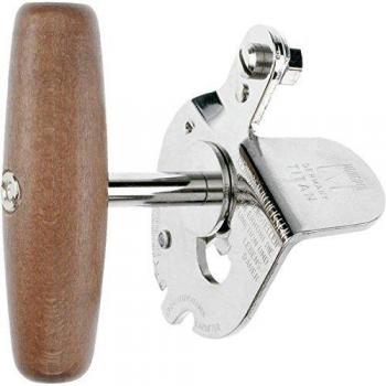 Westmark Heavy Duty Can Opener, For Commercial Use, Suitable For Food Service-Sized Cans, Steel/Wood, Titan, 12242260