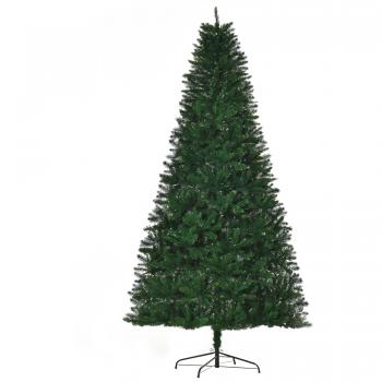Árbol De Navidad Artificial Homcom 1499 Ramas 2 Tipos De Puntas Verde 240 Cm