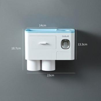 Presse-dentifrice avec gobelet Cyan Peak