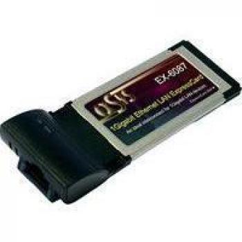 Exsys EX 6087 10/100/1000 Mbps Ethernet ExpressCard/34 Network Adapter for Laptops and PCs