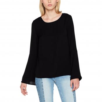 VILA CLOTHES Vibrava L/s Top/Dc/Gv, Blusa para Mujer, Negro, Mediana