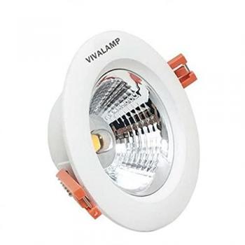 Faretto 10W COB LED Vivalamp 3000K con Driver, kit di 5 unità