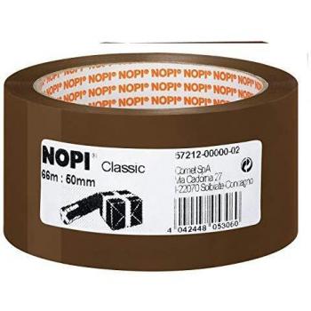 Packband NOPI® Pack Classic, 50 mm x 66 m, braun, PP-Folie, gleichmäßig abrollbar