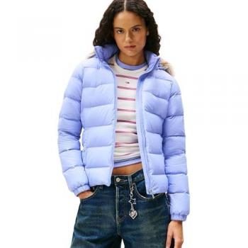 Tommy Jeans XL Purple Shiny Water‑Repellent Puffer Jacket