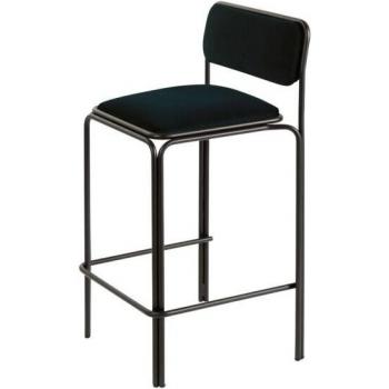Tabouret bistro en velours noir