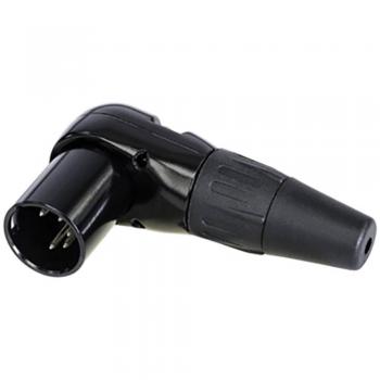 Conector de 5 pines XLR en ángulo, negro, REAN RC5MR-BAG