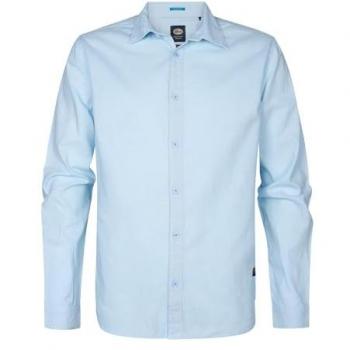 M-1050-SIL437-5187 Camicia a Maniche Lunghe Petrol Industriale Blu