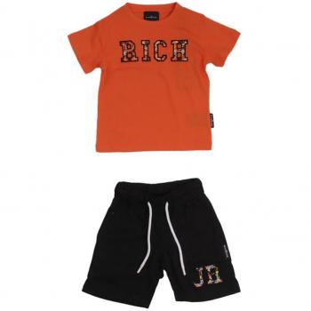 John Richmond Set Arancio per Bambini: T-Shirt + Bermuda