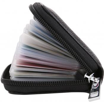 Leather Credit Card Holder Case for Men & Women