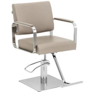 Comfort Hairdresser OTLEY Poltrona con Poggiapiedi Beige Argento