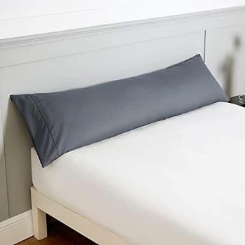 Housse coussin oreiller BEDSURE Gris sombre 45 × 155 cm – fermée