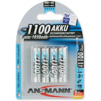 Ansmann 4x Batterie ricaricabili mini stilo AAA