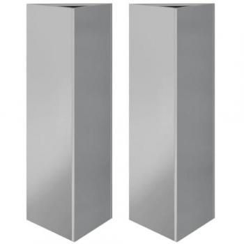 Set of 2 Triangular Garden Planters 30x26x75 cm Galvanized Steel vidaXL