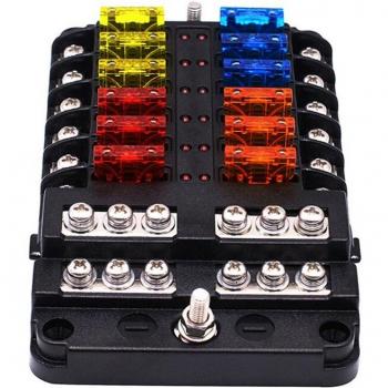 Kunststoffschutzkappe 12–32 V, Halfter M5, 12‑Zucht, LED-Anzeige, 6/12‑Weis Klingen – Auto B99