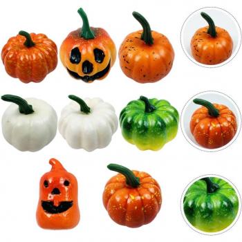 Pack de 8 citrouilles Halloween pour décoration de maison