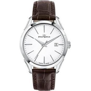 Philip Watch Roma Orologio in Acciaio e Pelle Naturale