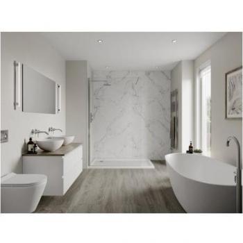 Multipanel Linda Barker Bathroom Wall Panel Hydrolock 2400 x 1200mm Calacatta Marble