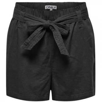 Women's Black Short Shorts with Pockets – Lace‑Up, Size S