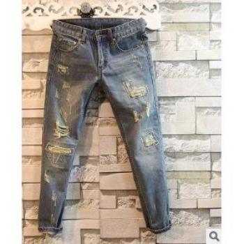 Pantalon denim homme style décontracté