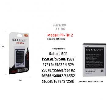 Maxtech 1350 mAh Battery – Galaxy Ace Compatible, Mod. Pa‑T012 (Li‑Ion)