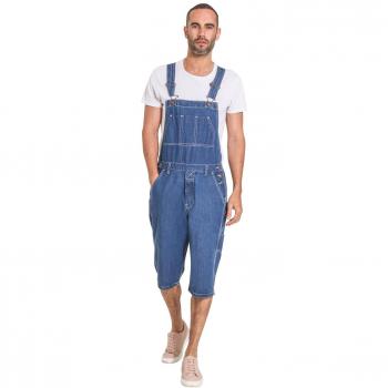 Stonewash Denim Dungaree Shorts for Men BLAKESW-XS-30