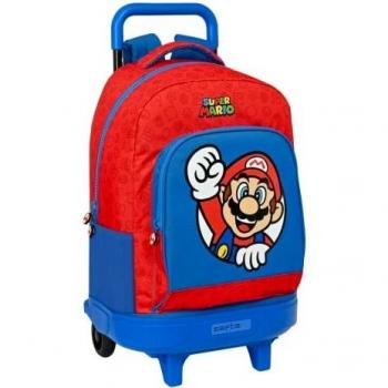 Mochila Grande con Ruedas Compacta Extraíble Super Mario