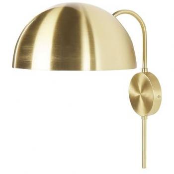 Wandlampe Gold Halbrund Metall für stilvolle Beleuchtung