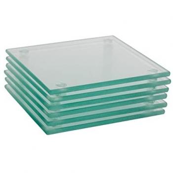 Square Glass Coasters Set of 6