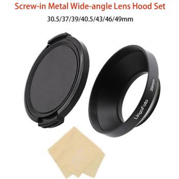 Cubierta de Lente Gran Angular Metal Atornillada (30,5‑49 mm) + Tapa