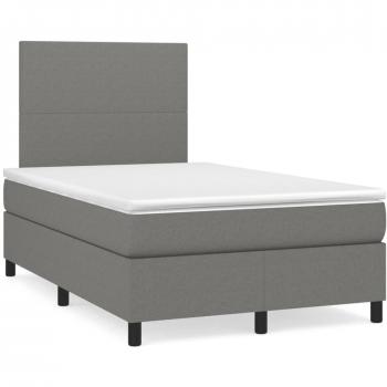 LED‑Boxspringbett „Stil Grau“ 120 × 190 cm – VidaXL