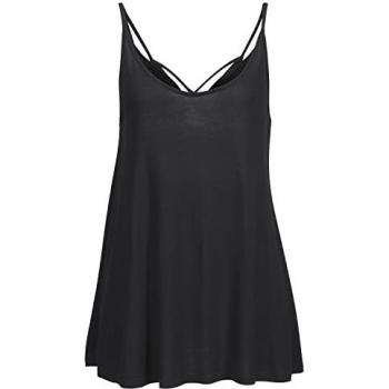 LASCANA Strandtop, lockeres Spaghettitop schwarz