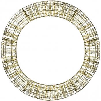 Corona de Navidad LED Oro 2000 75 cm