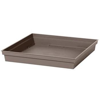 Soucoupe plastique carré toscane pot carré 22 l 26,7 x 26,7