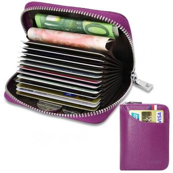 Leather Credit Card Holder for Women and Men