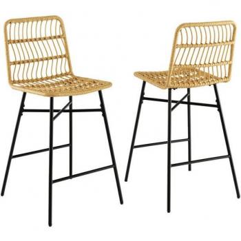 Modernes Rattan Barhocker Set für die Theke