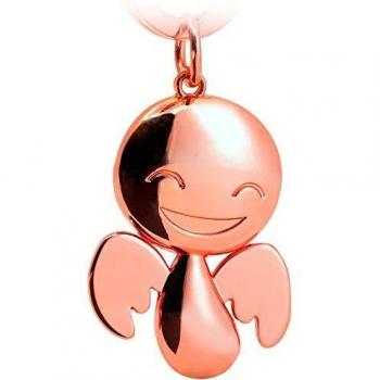 Happy Engel Schlüsselanhänger FABACH – Metallglanz in Roségold