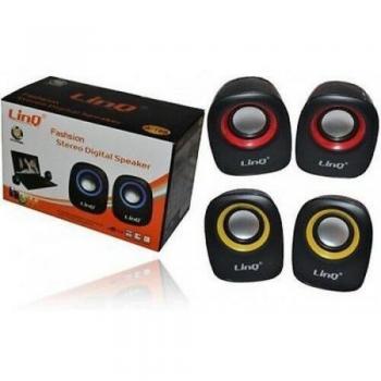 Mini haut-parleurs stéréo USB 2.0 LinQ A‑180 – compatible ordinateur et portable