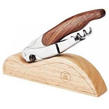 Supporto Presentazione Legno Sommelier Double Lever – Set Completo di Bottiglia