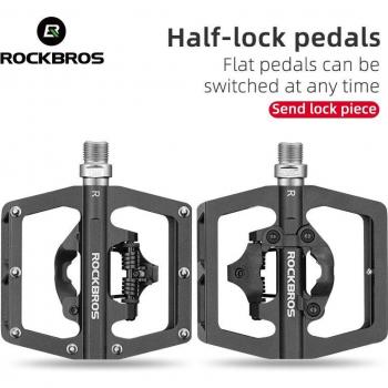 Pedal ROCKBROS para Bicicleta con Sistema SPD y Rodamiento Sellado