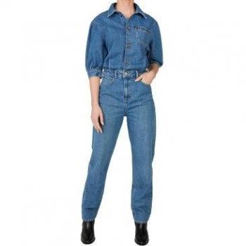 Damen-Overall „Jane“ XL – Pepe Jeans, Baumwolle, 3/4 Ärmel, Nachhaltig