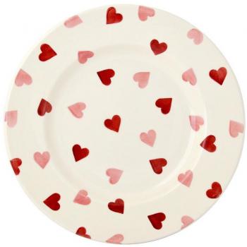 8 1/2 Inch Pink Hearts Pattern Plate by Emma Bridgewater