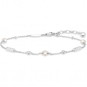 Pulsera Elegancia Plata y Perlas