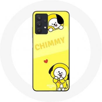Samsung Galaxy A32 5G Case BTS Bangtan BT21 Chimmy Jimin Yellow Background