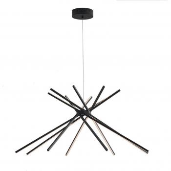 Lámpara Colgante LED Shanghai de Aluminio Negra con 1 Bombilla